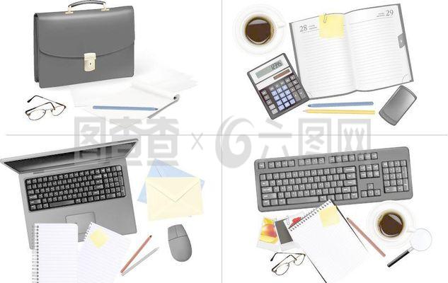笔记本咖啡办公用品图标图片